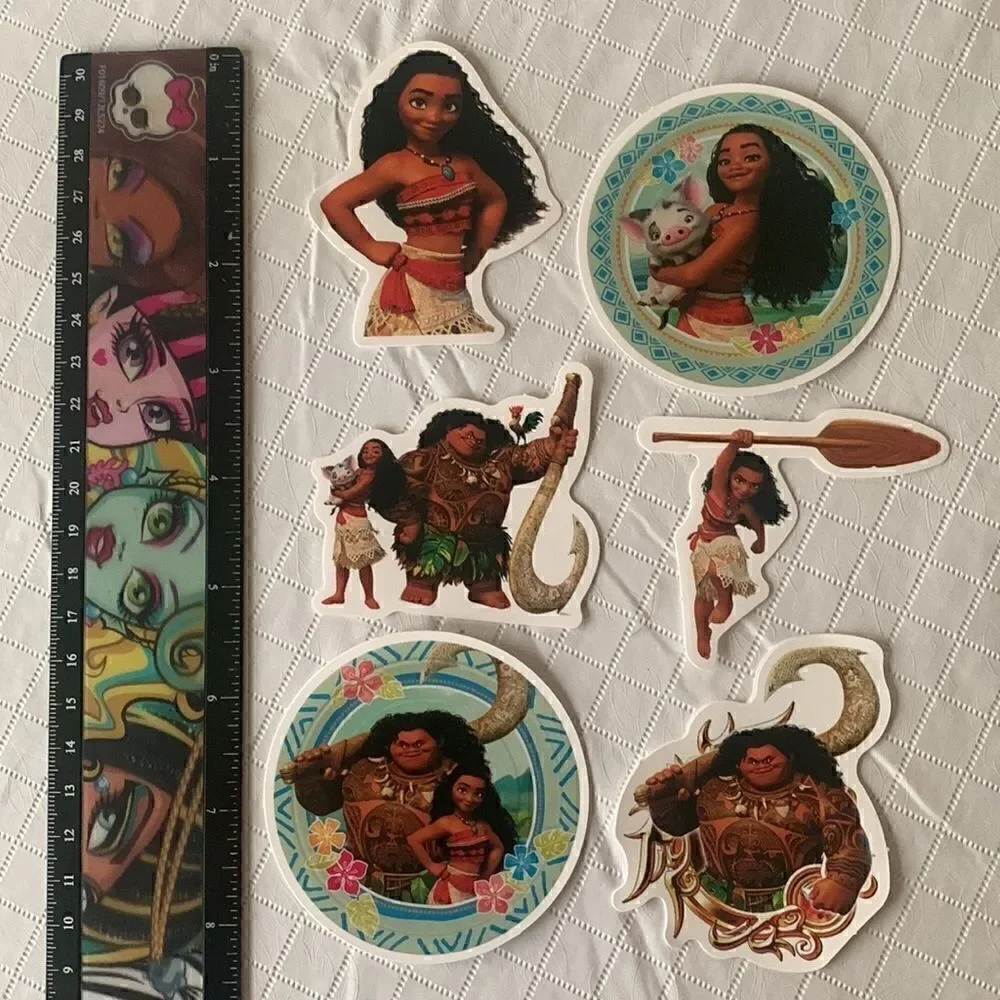 Bundle of 6 Disney Moana Stickers